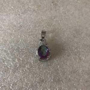 Elegant Silver mystic topaz Pendant